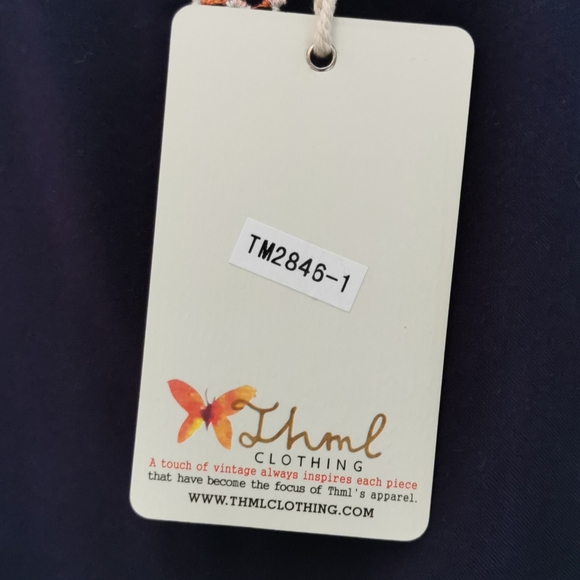 THML Embroidery Bohemian V Zipped Back Dress - Picture 7 of 7